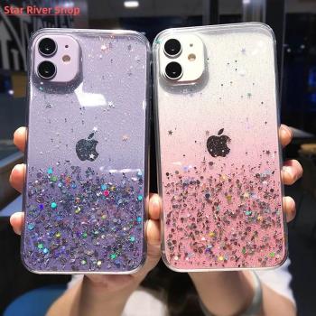 Clear Glitter Phone Case For iPhone 13 12 Pro 11 Pro Max XS
