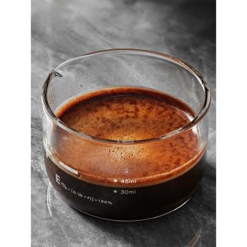 MUVNA意式咖啡濃縮杯星雨shot杯玻璃盎司杯帶刻度咖啡液量杯100ml