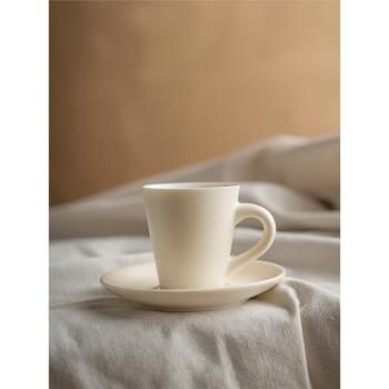 清逸堂丨奶茶色簡約陶瓷意式濃縮咖啡杯手工ins風品鑒小杯子100ml