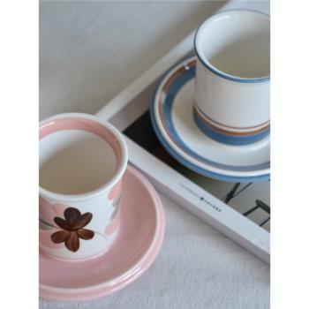 原子集市｜北歐風格咖啡杯碟 手繪陶瓷咖啡杯碟