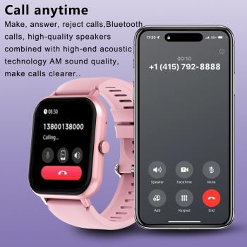 女生手表智能私模ZL54C智能手表TK熱銷藍牙通話健康監測運動手表