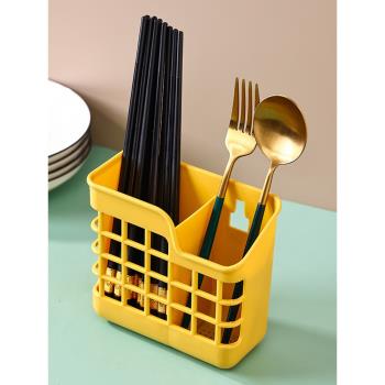 筷子簍瀝水家用筷筒壁掛式筷子置物架廚房收納盒免打孔筷籠筷子筒