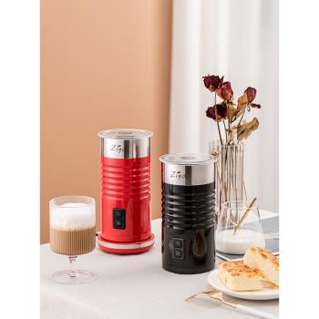 zigo奶泡機自動打奶泡器電動冷熱家用咖啡機拉花杯加熱牛奶多功能