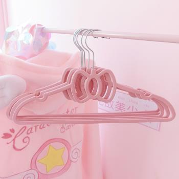 粉色蝴蝶結衣架 可愛少女心學生寢室衣架寢室衣撐子晾衣架10只裝