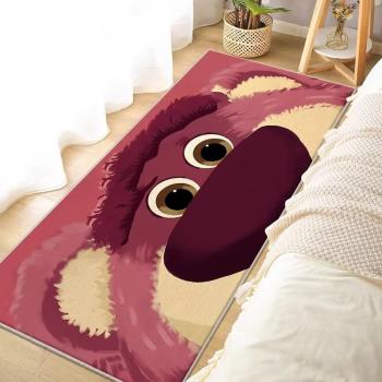 新款ins地毯網紅潮牌粉少女心公主房間臥室可愛兒童房滿鋪床邊毯