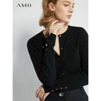 Amii氣質圓領高級感超好看針織衫