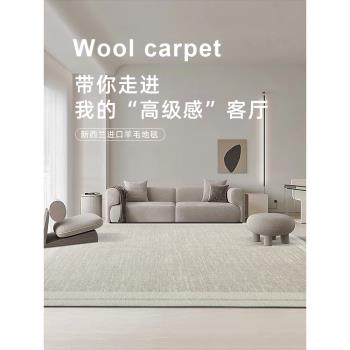 現代極簡進口羊毛地毯客廳高級感輕奢簡約侘寂中古風臥室耐臟地墊