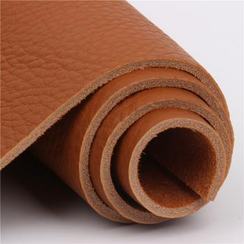 3.5毫米厚頭層牛皮皮料真皮革面料軟包沙發坐墊涼席床墊棕色皮料