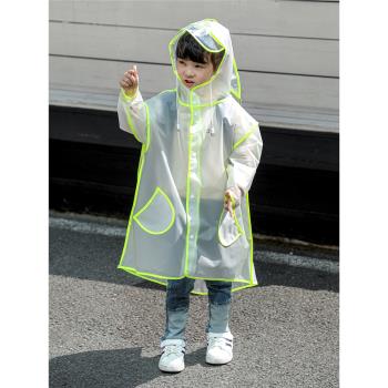 透明可愛寶寶上學防水兒童雨衣