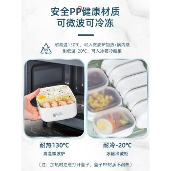 糙米雜糧米飯保鮮盒可微波爐加熱上班族餐盒收納食品級便當碗帶蓋