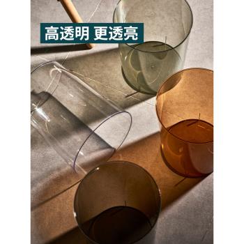 輕奢透明家用臥室客廳廚房垃圾桶