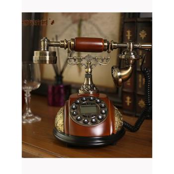 美式復古電話機擺件高檔家居飾品歐式家用創意客廳古董擺設工藝品
