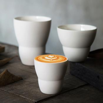 半辰 丹麥手工陶瓷dirty咖啡杯ins拿鐵澳白單品意式濃縮馬克杯子