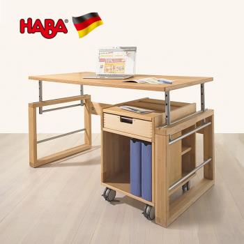 haba德國進口櫸木實木兒童書桌學習桌電腦桌現代簡約升降北歐書桌