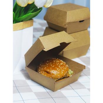 瓦楞牛皮紙漢堡盒熱狗盒野餐耐高溫餐盒加厚加強外賣便當打包盒