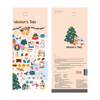 韓國Bonito貼紙 Winters Tale 可愛小動物圣誕手帳素材裝飾貼畫