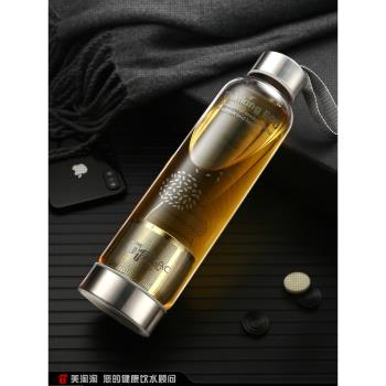高檔便攜過濾車載泡茶玻璃水杯