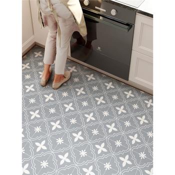 廚房地墊滿鋪防滑防油地板專用地毯可擦免洗皮革pvc防水整鋪墊子