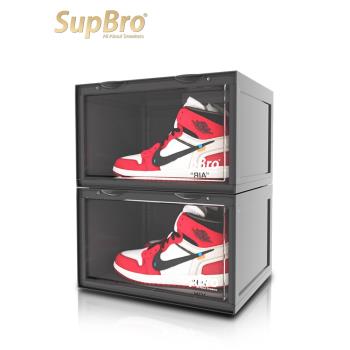 SupBro鞋盒收納盒透明aj球鞋側開收納省空間鞋墻鞋柜鞋子收納神器