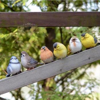 創意戶外花園庭院裝飾品園藝擺設仿真動物擺件樹脂動物工藝品小鳥