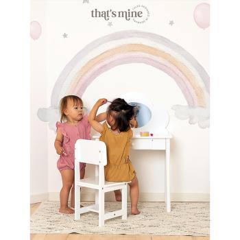 丹麥thatsmine寶寶兒童房墻壁貼公主房裝飾墻飾墻面貼紙彩虹貼畫