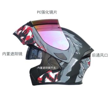 電動摩托車3C認證揭面盔65男特大號碼頭盔大頭圍3XL全盔70安全帽