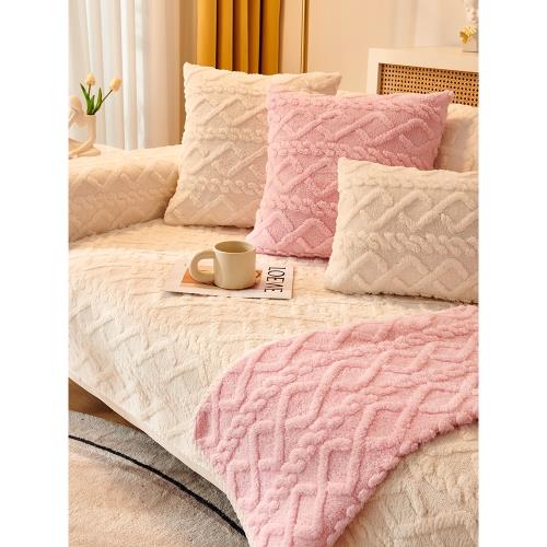 擼貓感冬款沙發墊靠背巾防滑毛絨