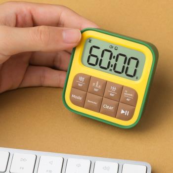 水果電子定時器小創意桌面學生學習靜音震動倒計時提醒器廚房鬧鐘