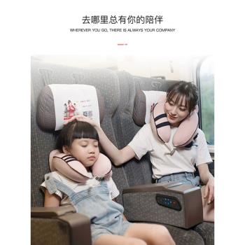 兒童成人旅行充氣u型枕脖子護頸枕坐車睡覺神器長途飛機便攜枕頭