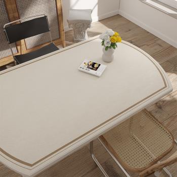 簡約橢圓形皮革桌墊餐桌防水防燙防油免洗pvc硅膠可折疊圓桌桌布