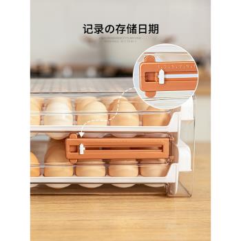 摩登主婦冰箱雞蛋收納盒抽屜式家用廚房放雞蛋盒子架托食品保鮮盒