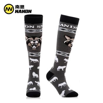 南恩NANDN男女款滑雪襪加厚毛線襪冬季戶外運動毛巾長襪襪子