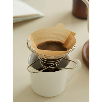 肆月手沖咖啡濾紙支架戶外咖啡濾杯可折疊便攜通用掛耳濾紙袋支架
