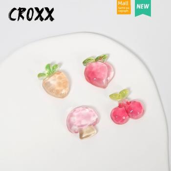 CROXX仿真透明水果配飾diy洞洞鞋