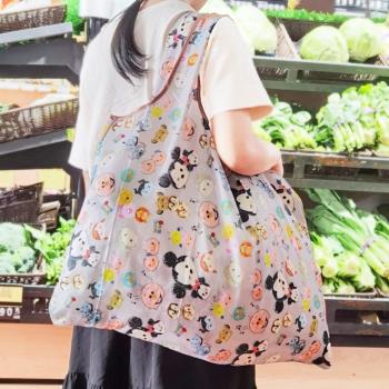 大號可愛旅行可折疊購物袋單肩便攜大容量卡通手提環保超市買菜包