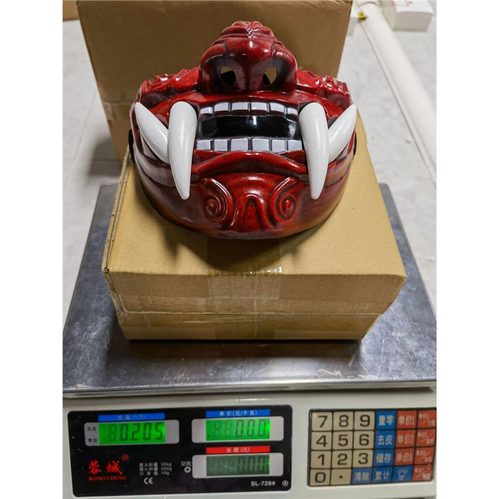 般若面具惡魔日本鬼武士青面修羅忍者全臉劇本殺道具男萬圣節裝扮|面具