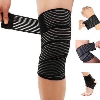 運動綁帶繃帶護膝蓋大腿小腿環吸脂加壓力手術后纏繞男女護腿彈力