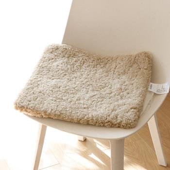 小沙卷毛純羊毛沙發墊羊毛椅墊方墊凳子墊咖啡椅餐椅墊地毯飄窗墊