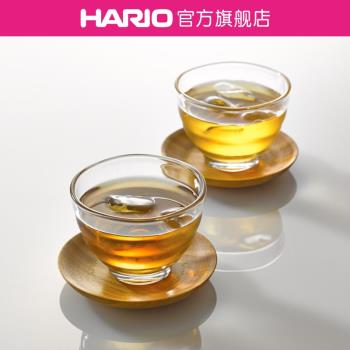 HARIO耐熱玻璃透明家用2個裝茶杯