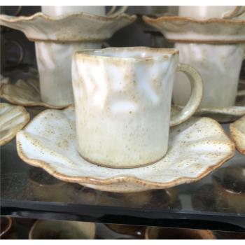 景德鎮陶瓷咖啡杯碟高溫窯變釉復古家用中式130ml健康新年禮品