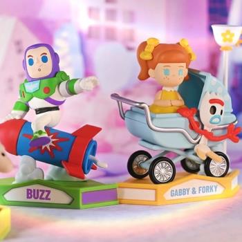 迪士尼玩具總動員盲盒旋轉木馬系列公仔手辦胡迪擺件周邊玩具禮物