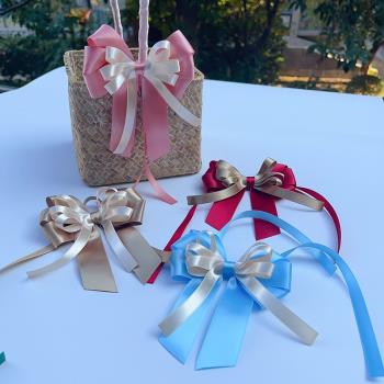 禮物袋蝴蝶結裝飾成品 禮品絲帶DIY裝飾伴手禮品盒綢緞蝴蝶結成品