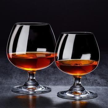 家用水晶洋酒杯白蘭地杯歐式個性紅酒杯酒吧威士忌酒杯矮腳杯酒具