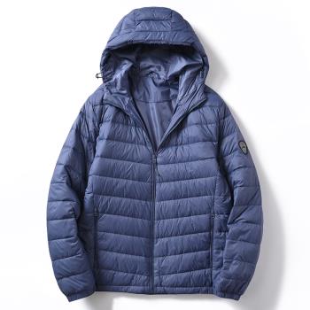 蓬鬆保暖尾單輕量型連帽羽絨服