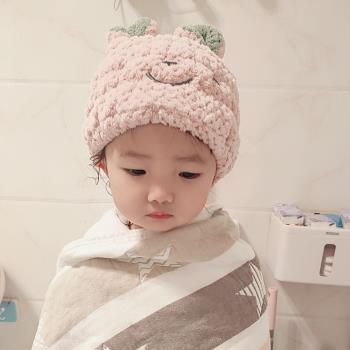 出口日本寶寶加厚毛巾干發帽吸水