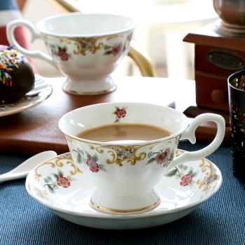 輕奢咖啡杯套裝骨瓷精致歐式咖啡杯小奢華杯碟陶瓷英式下午茶茶具