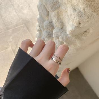 ins復古雙層韓國街拍女時尚戒指