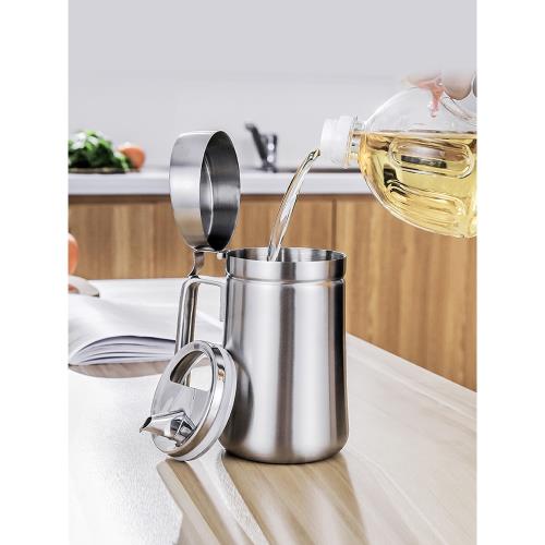 304不銹鋼大口油壺 防漏調味料香油瓶裝油罐調味壺家用廚房用品