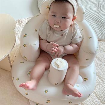 韓國D家同款兒童學坐椅充氣沙發寶寶座椅練坐嬰兒坐立洗澡浴凳