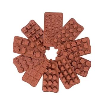 DIY硅膠數字玫瑰禮盒巧克力模具